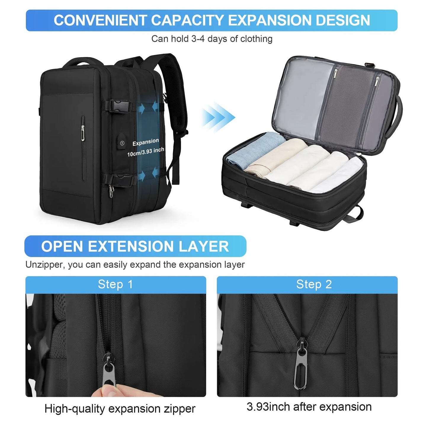 TravelPro Backpack | Expandable